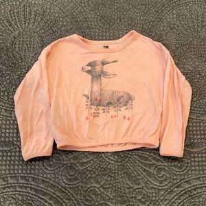 Tea Collection Pink Baby Llama Top